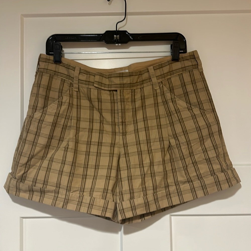 Vince brand plaid shorts; size 8; like new